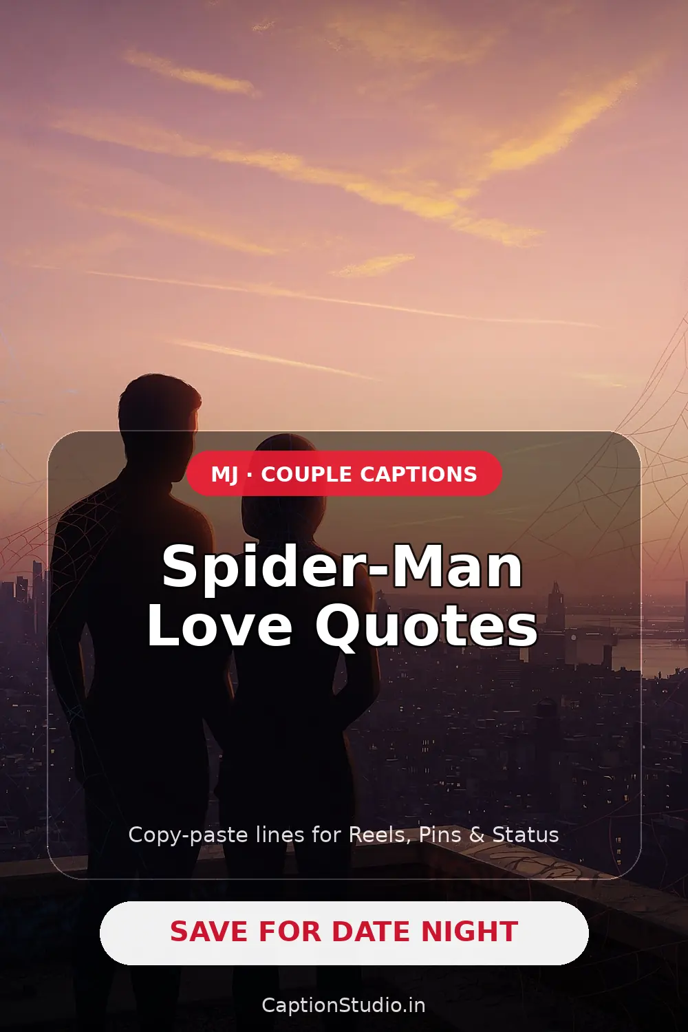 Love & MJ-Style Lines for Couples vertical Pinterest fan art image