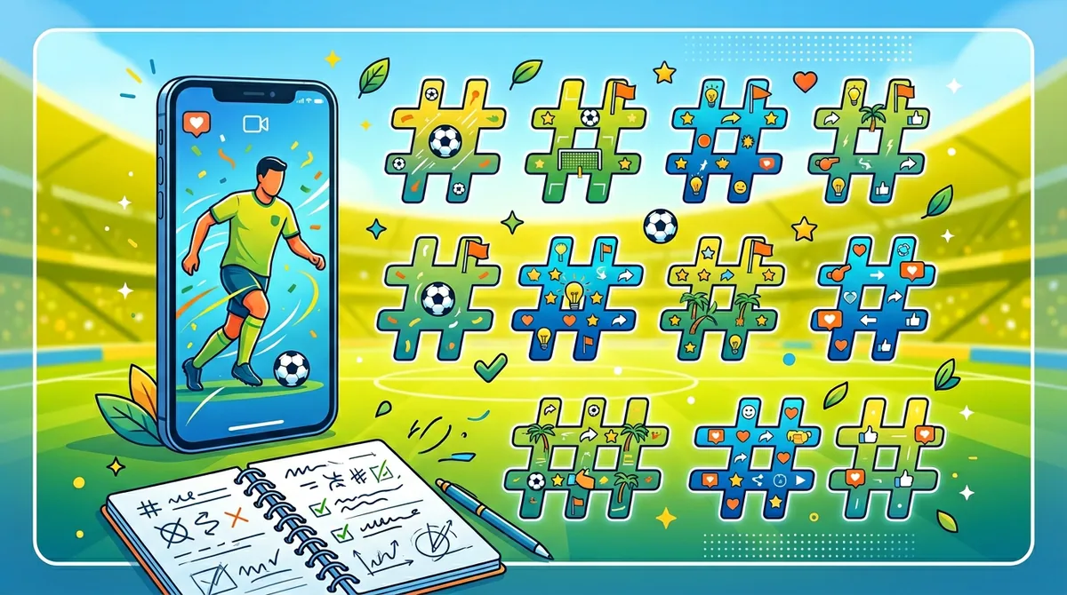 Brazil football hashtags and Reels guide visual