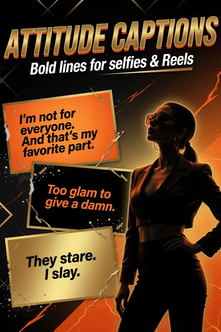 Attitude Instagram caption copy ideas graphic