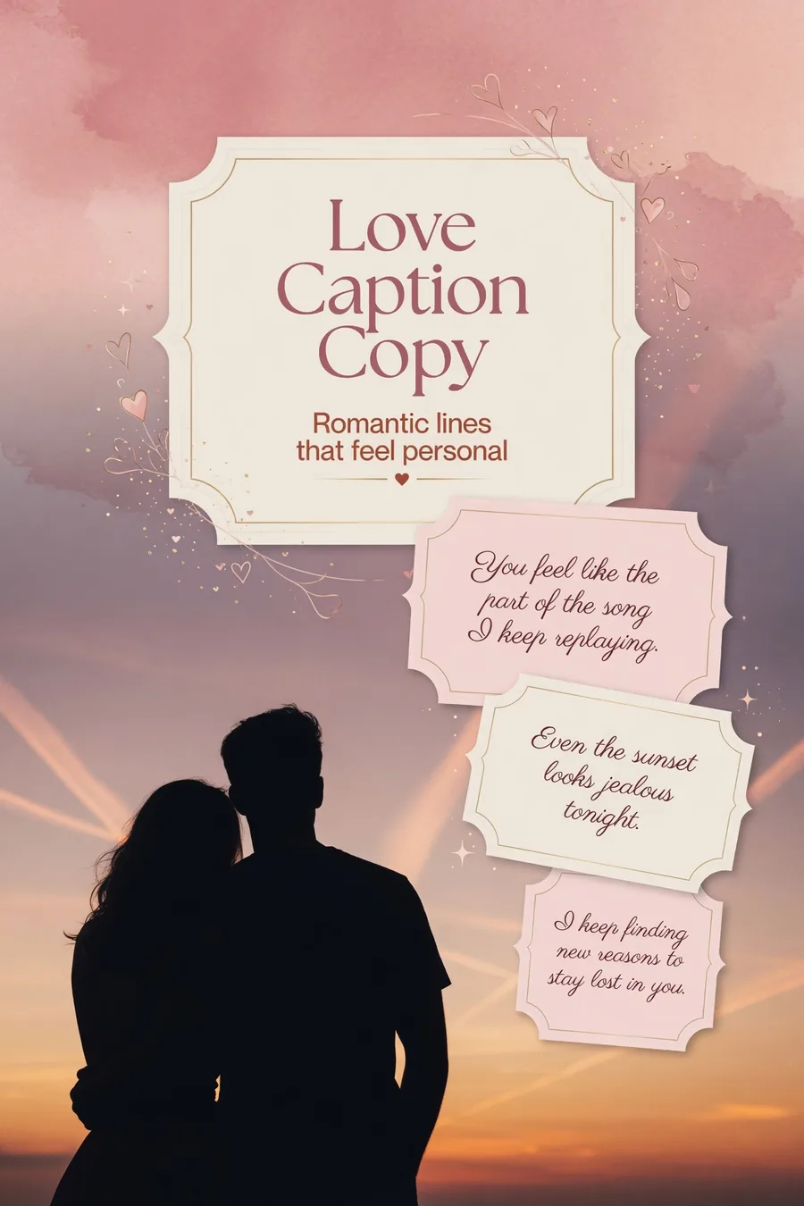 Love Instagram caption copy ideas graphic