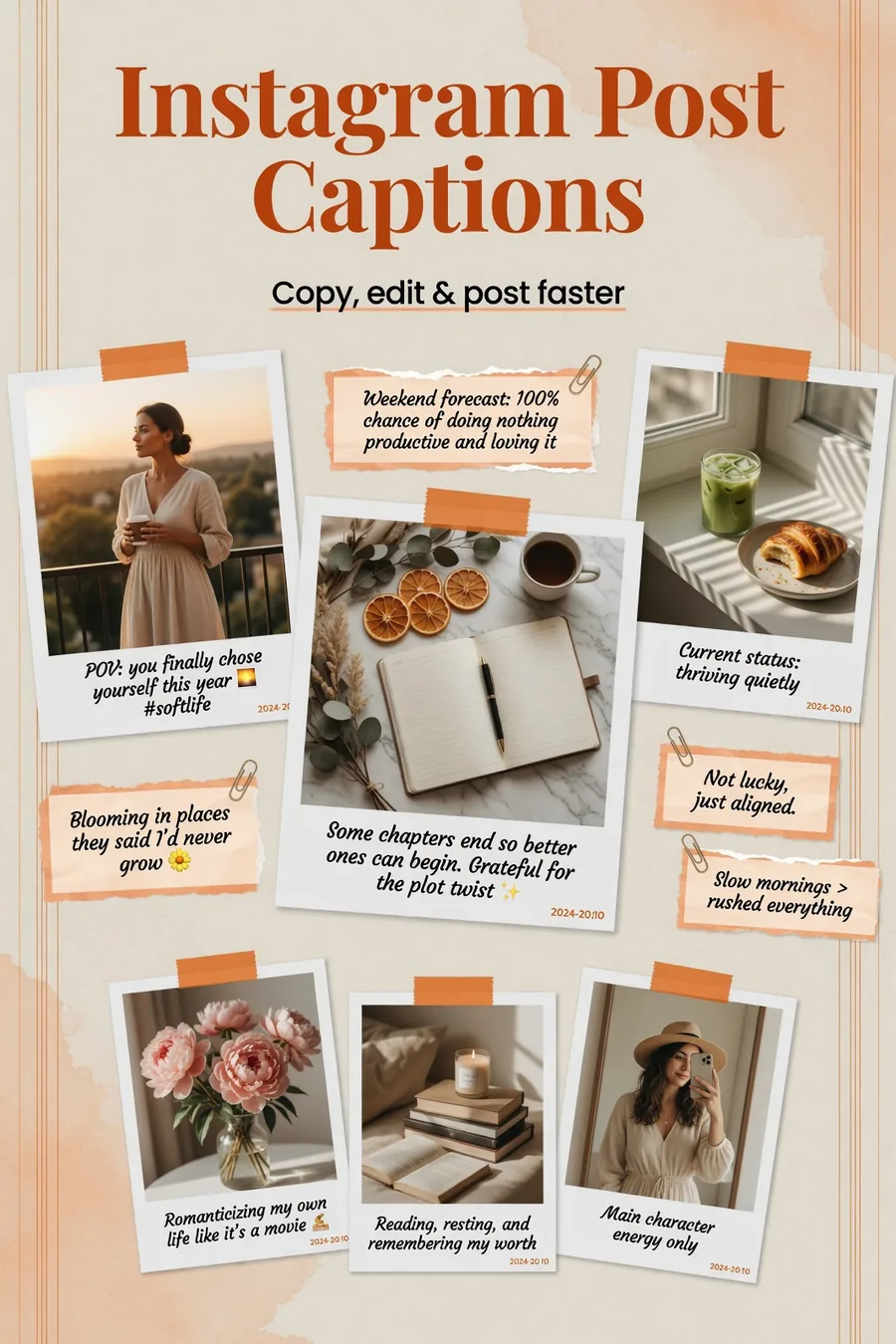 Instagram post caption copy ideas 2026 graphic