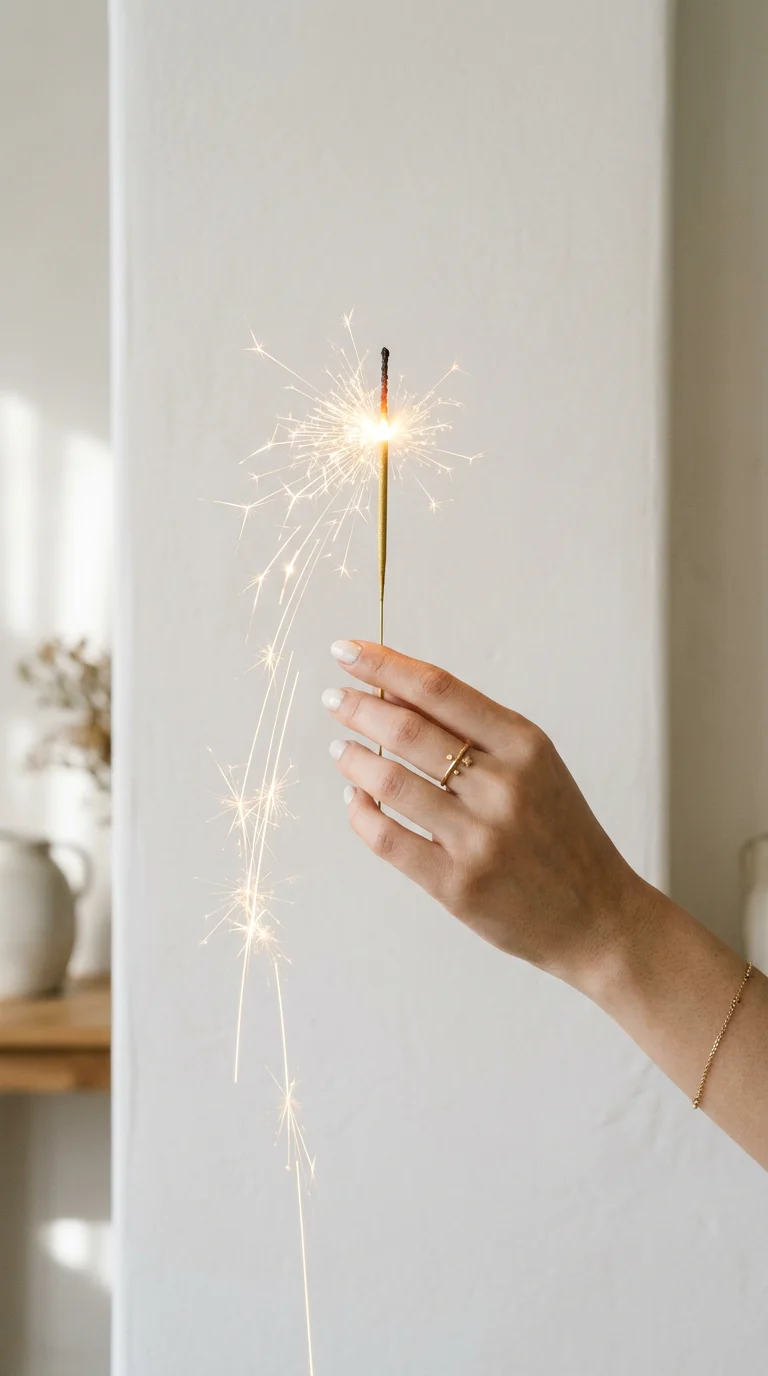 Minimal Sparkler Hand Aesthetic Status