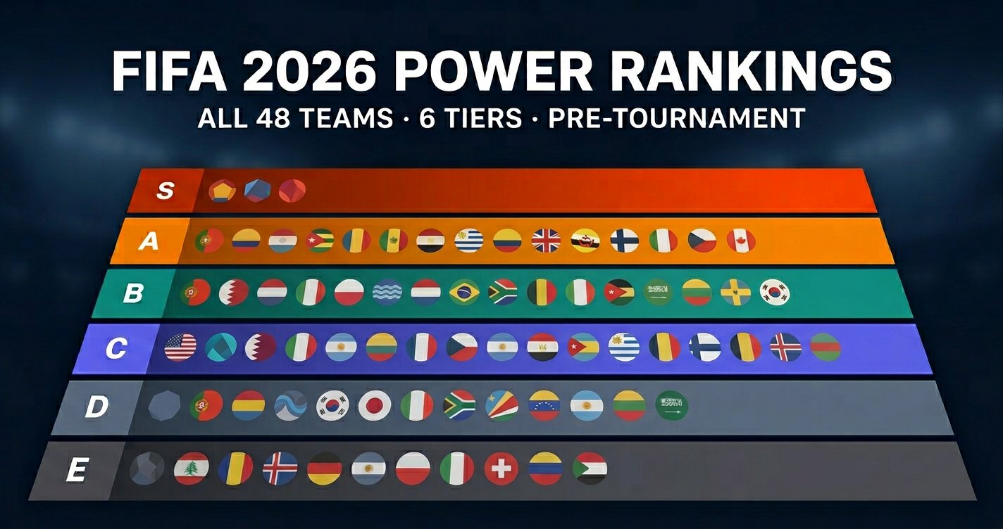 FIFA World Cup 2026 power rankings tier list — all 48 teams ranked