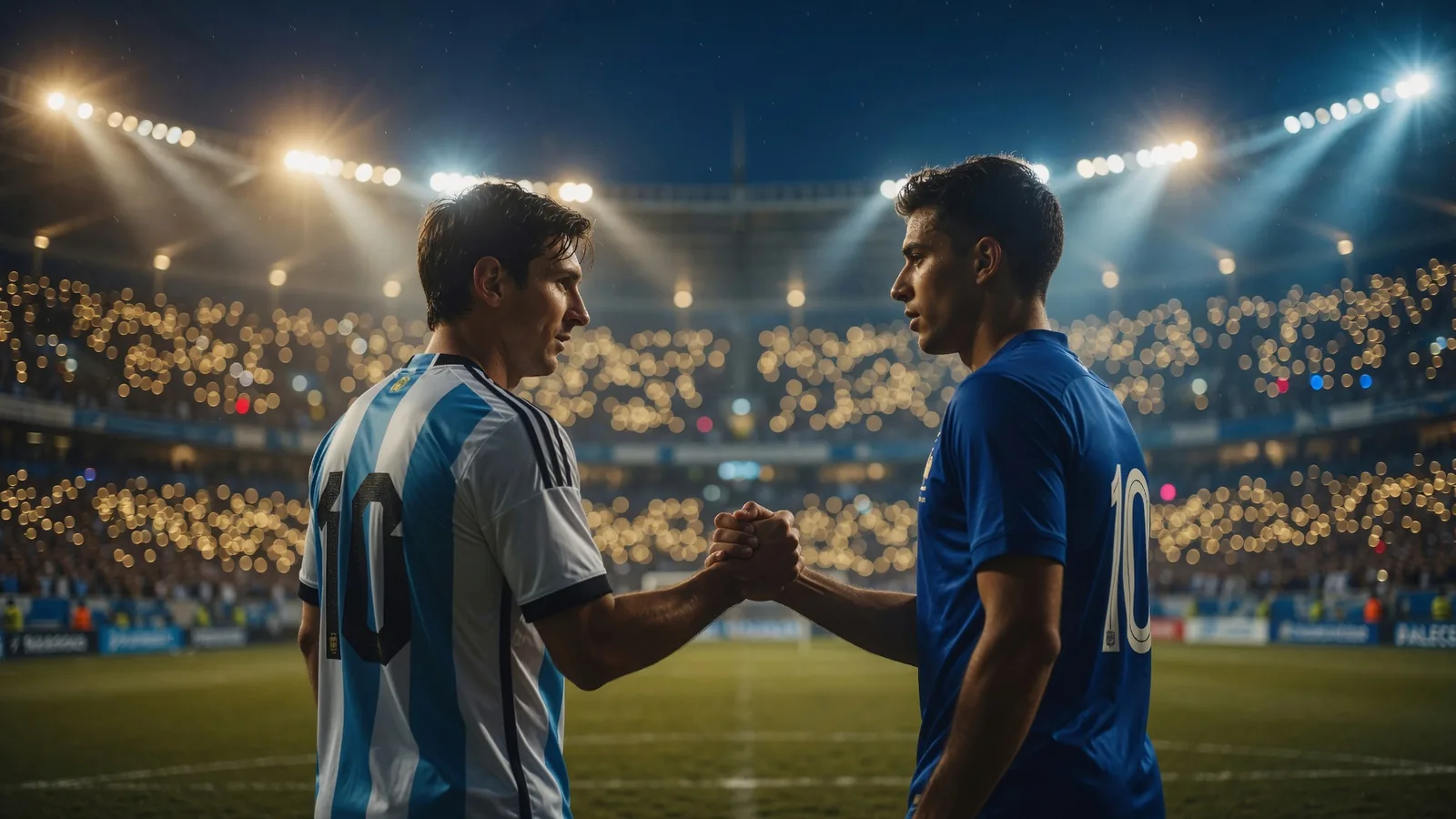 Mbappé and Messi handshake symbolic of generational torch-passing in football