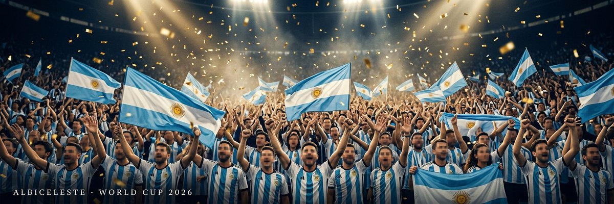 Argentina fans celebrate Lionel Messi Albiceleste blue and white at FIFA World Cup 2026