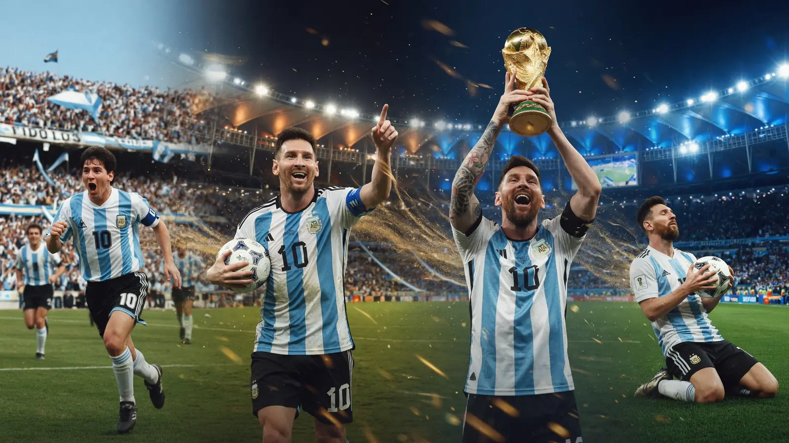 Six World Cups timeline graphic — 2006, 2010, 2014, 2018, 2022, 2026 with results