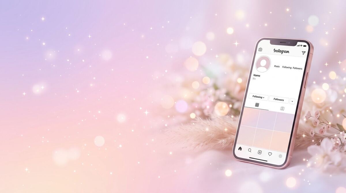 Aesthetic pastel banner showing Instagram profile name field for stylish names for girls 2026