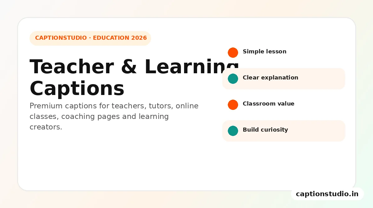 Teacher and learning captions for education Instagram Reels