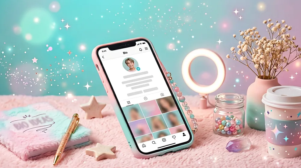 Aesthetic TikTok bio ideas 2026 shown on a phone