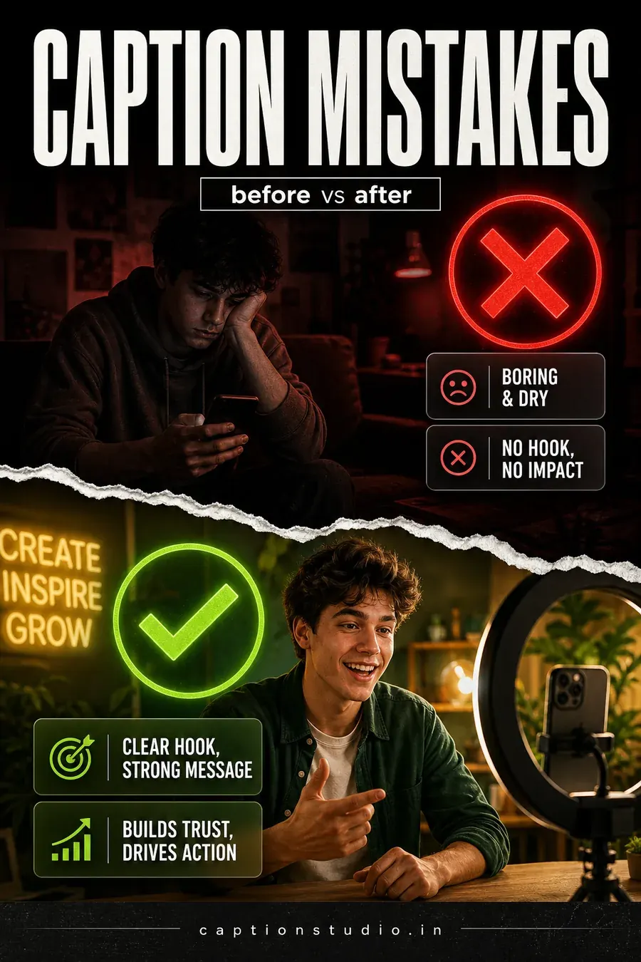 Instagram caption mistakes 2026 — what to avoid versus what to do for better Reels reach